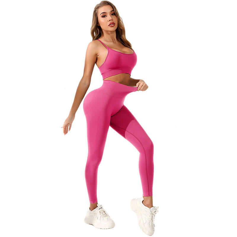 Yoga Clothes Fitness Suit with Sports Straps for Women’s Activewear and Training